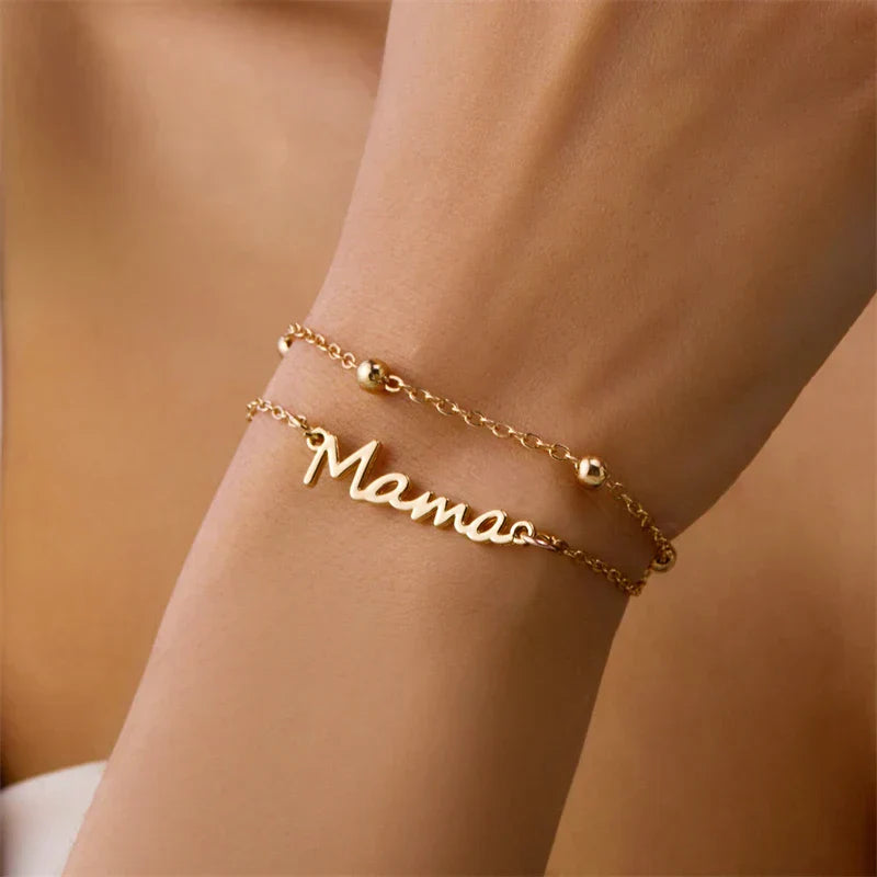 Mama stainless steel bracelet