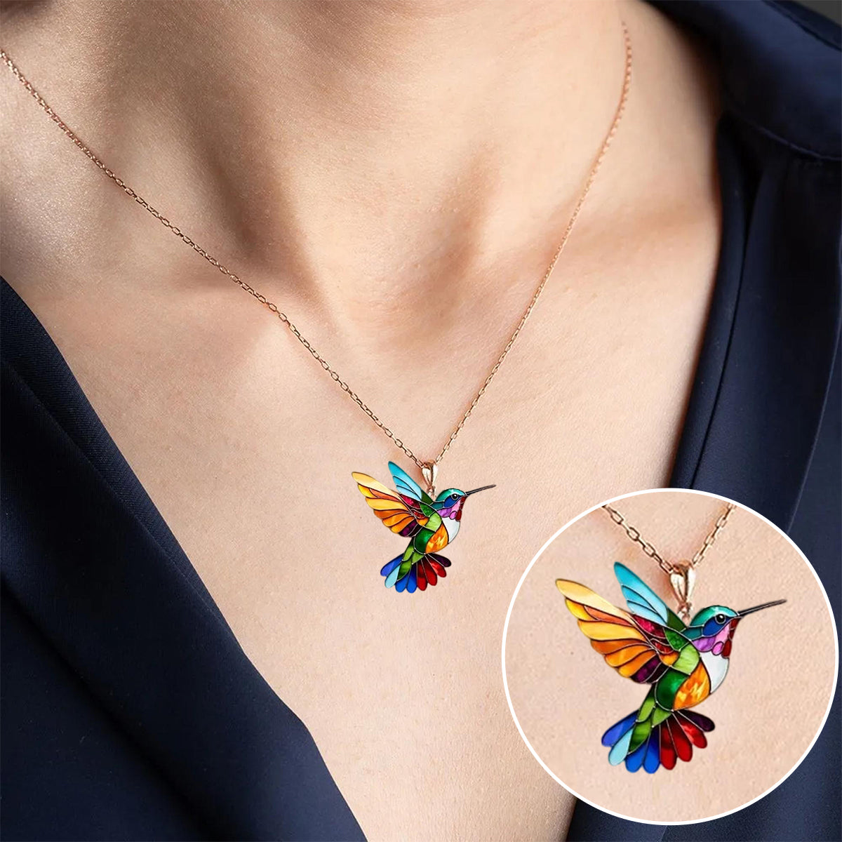Betsy | Elegant Hummingbird Necklace