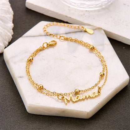 Mama stainless steel bracelet