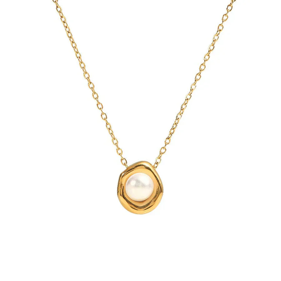 Gold-Plated Saltwater Pearl Necklace